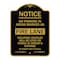 Signmission No Parking in Areas Marked as Fire Lane CVC Section 22500.1 and 22658 A, Black & Gold, BG-1824-23724 A-DES-BG-1824-23724 - alternate 1